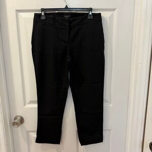 Talbots Petites Black Signature Fit Ankle Cropped Pants Size 8P Career‎